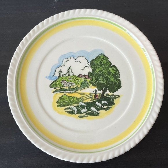 Vintage "French Provincial" Decorative Dinner Plate // Herman C. Kupper New York - Picture 1 of 5